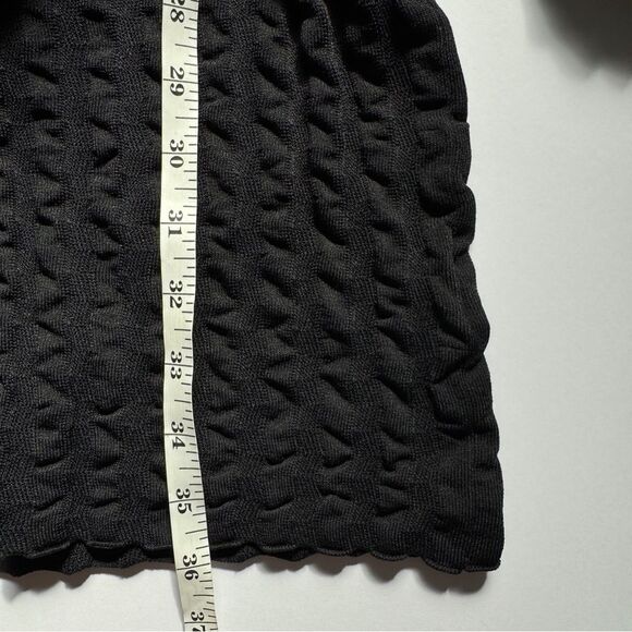 Keepsake the Label Aeroplane Textured Black Bell Sleeve Dress Size Medium - Picture 5 of 7